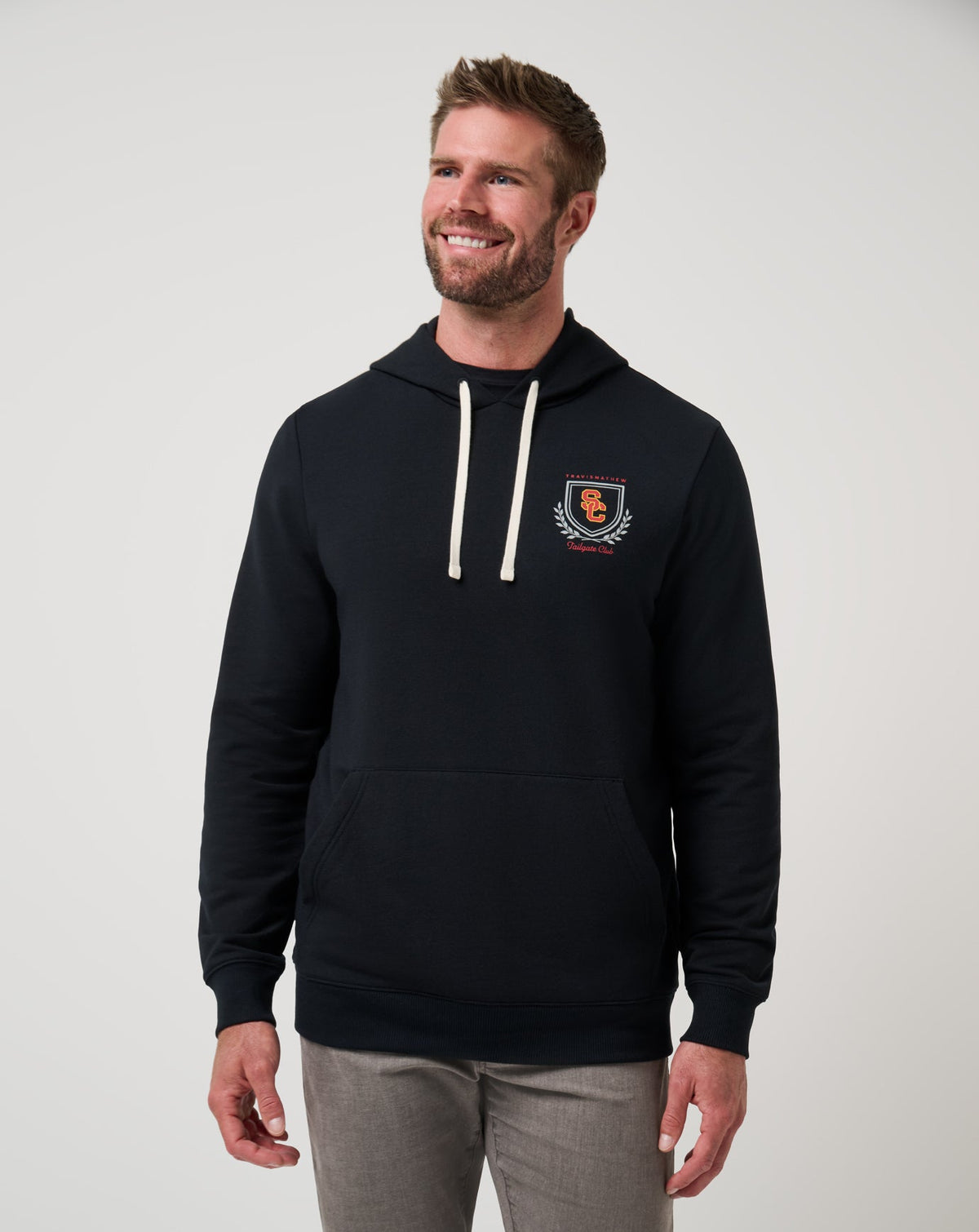 USC Stadium Hoodie Black | Travis Mathew Essential