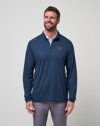 Michigan Time To Tailgate Quarter Zip Navy | Travis Mathew Special Offer