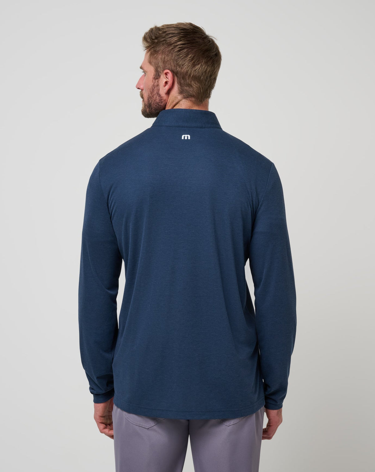 Michigan Time To Tailgate Quarter Zip Navy | Travis Mathew Special Offer