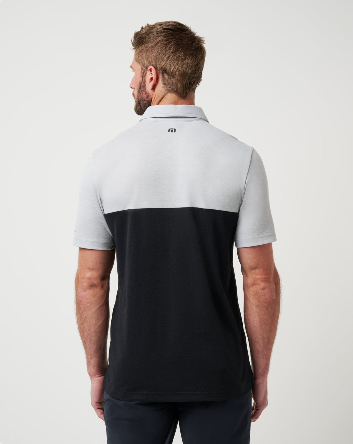Nebraska Drop Back Polo Heather Grey/Black | Travis Mathew Trusted
