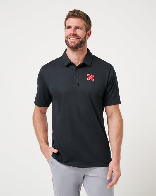Nebraska School Pride Polo Black | Travis Mathew Smart Buy
