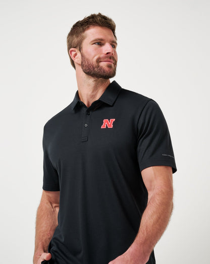 Nebraska School Pride Polo Black | Travis Mathew Smart Buy