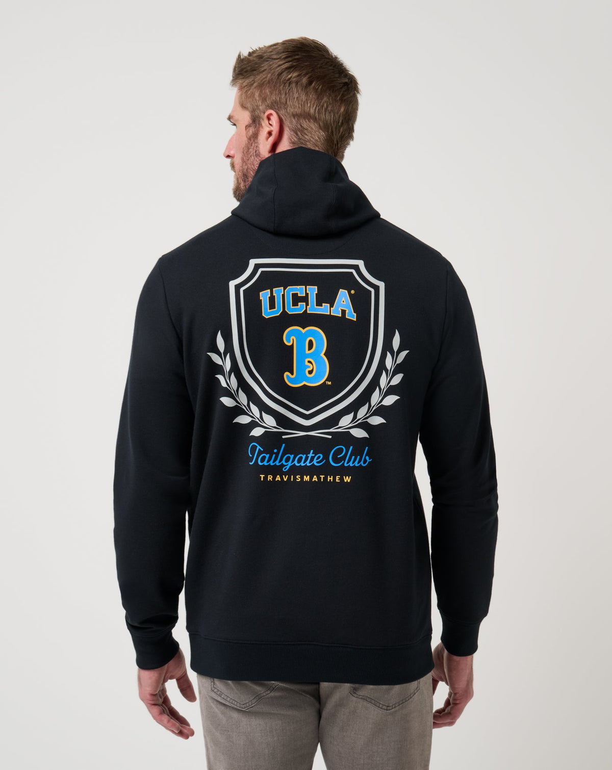 UCLA Stadium Hoodie Black | Travis Mathew Deals