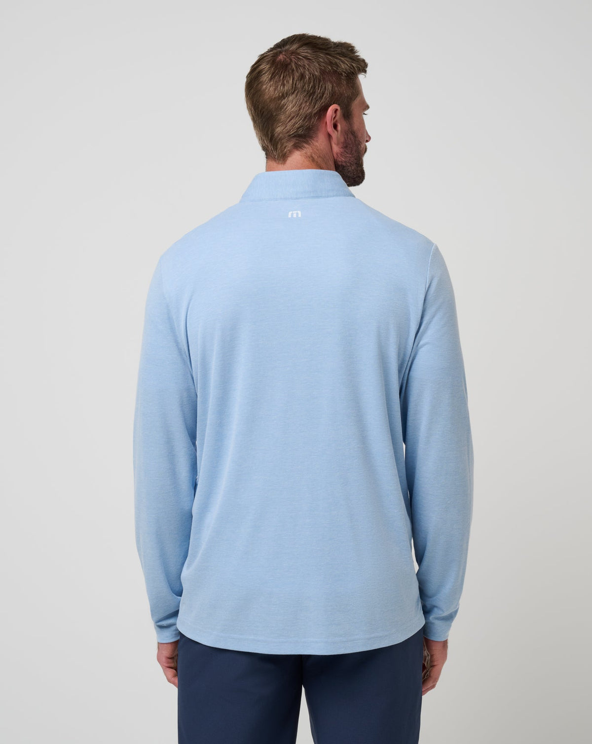 UCLA Time To Tailgate Quarter Zip Heather Blue | Travis Mathew Premium
