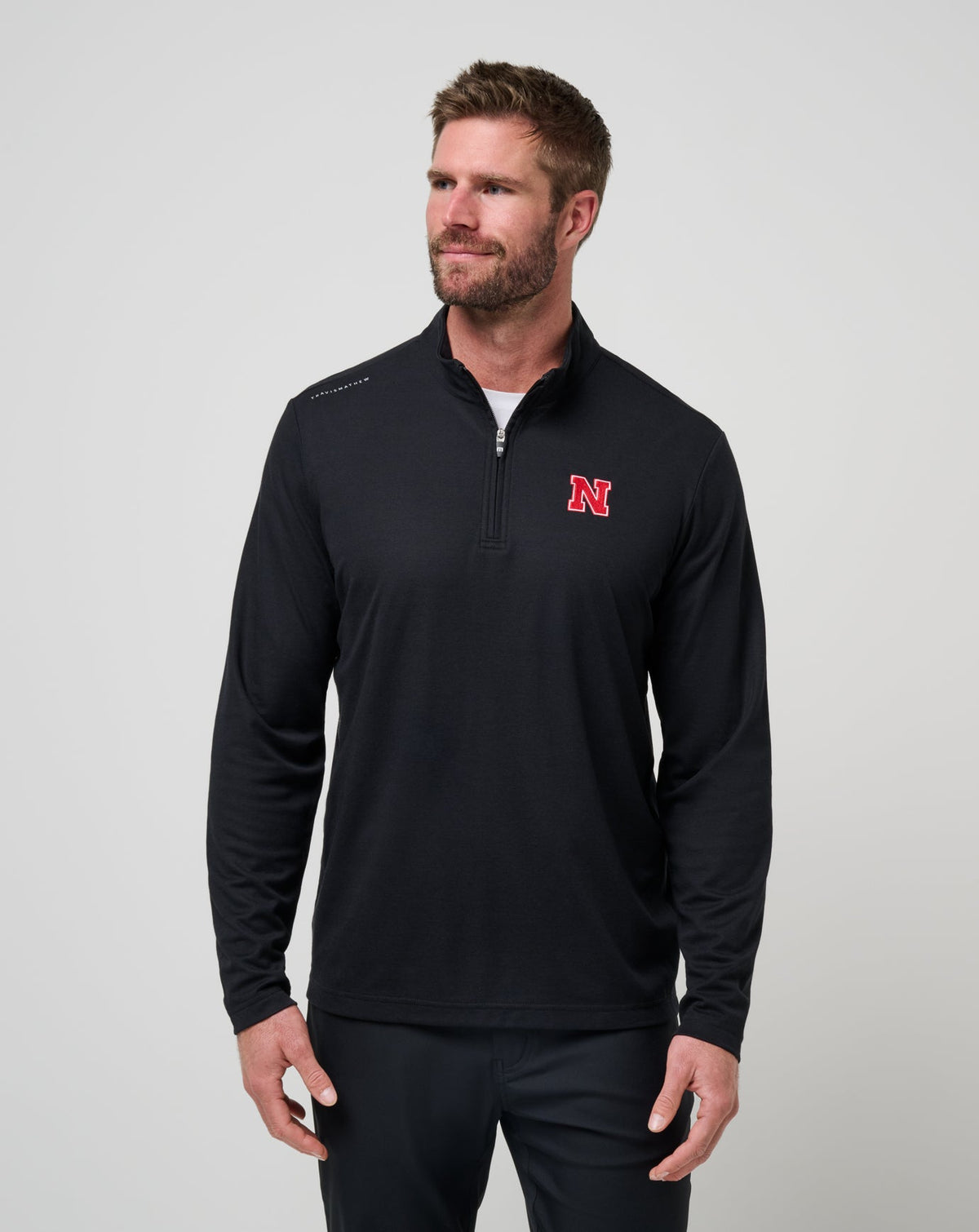 Nebraska Time To Tailgate Quarter Zip Black | Travis Mathew Smart Buy