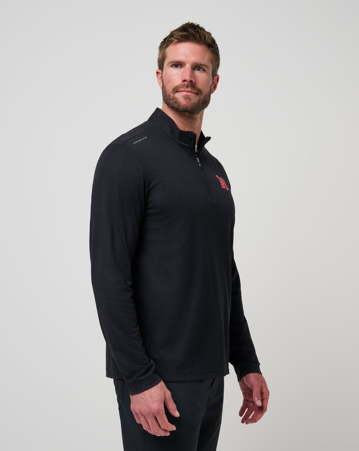 Nebraska Time To Tailgate Quarter Zip Black | Travis Mathew Smart Buy