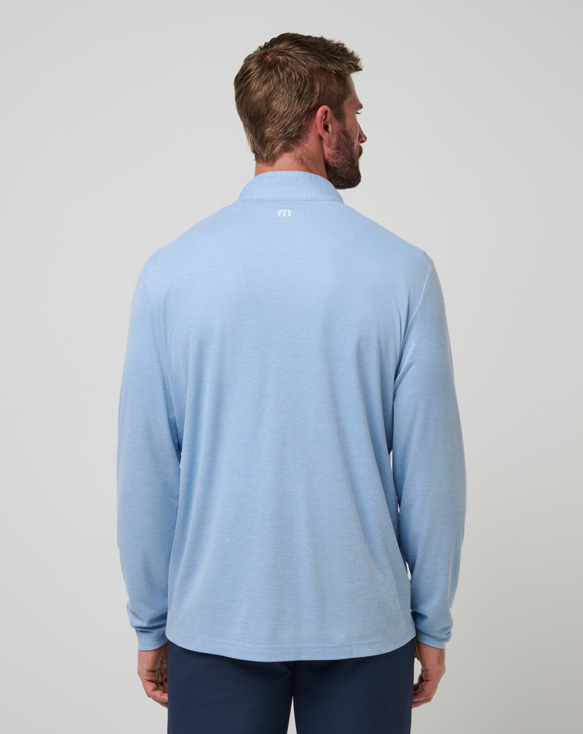 Kansas Time To Tailgate Quarter Zip Heather Blue | Travis Mathew Trending