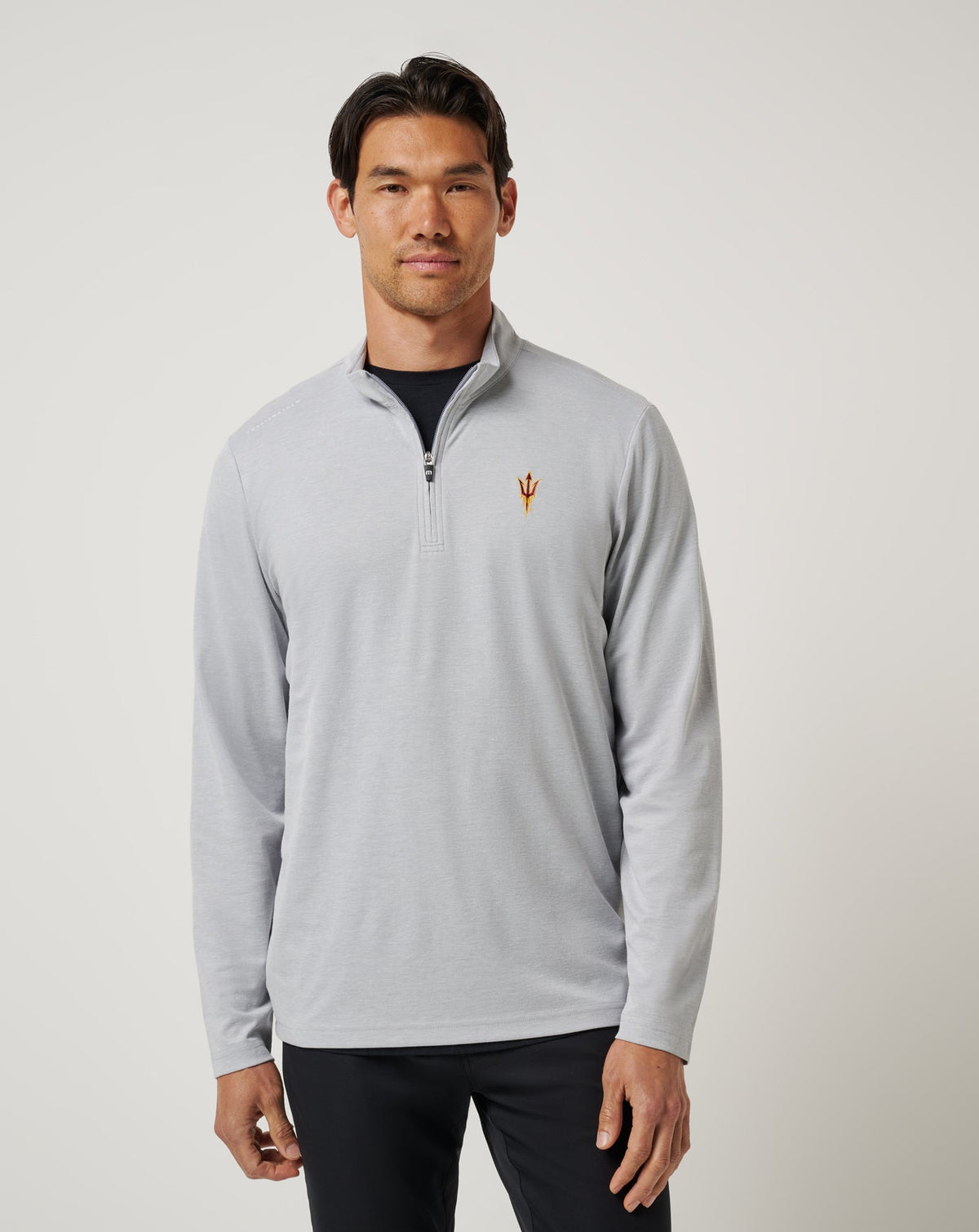 ASU Time To Tailgate Quarter Zip Heather Grey | Travis Mathew Recommended