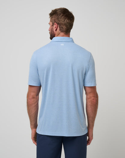 Kansas School Pride Polo Heather Blue | Travis Mathew Hot Sale
