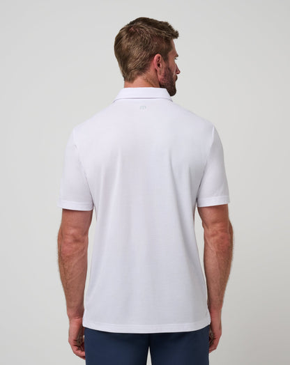 Kansas Top Recruit Polo White/Blue | Travis Mathew Signature