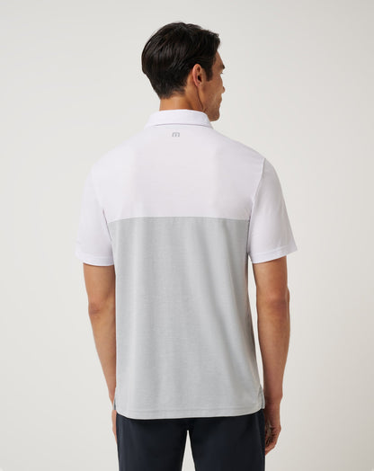 ASU Drop Back Polo White/Heather Grey | Travis Mathew Discount