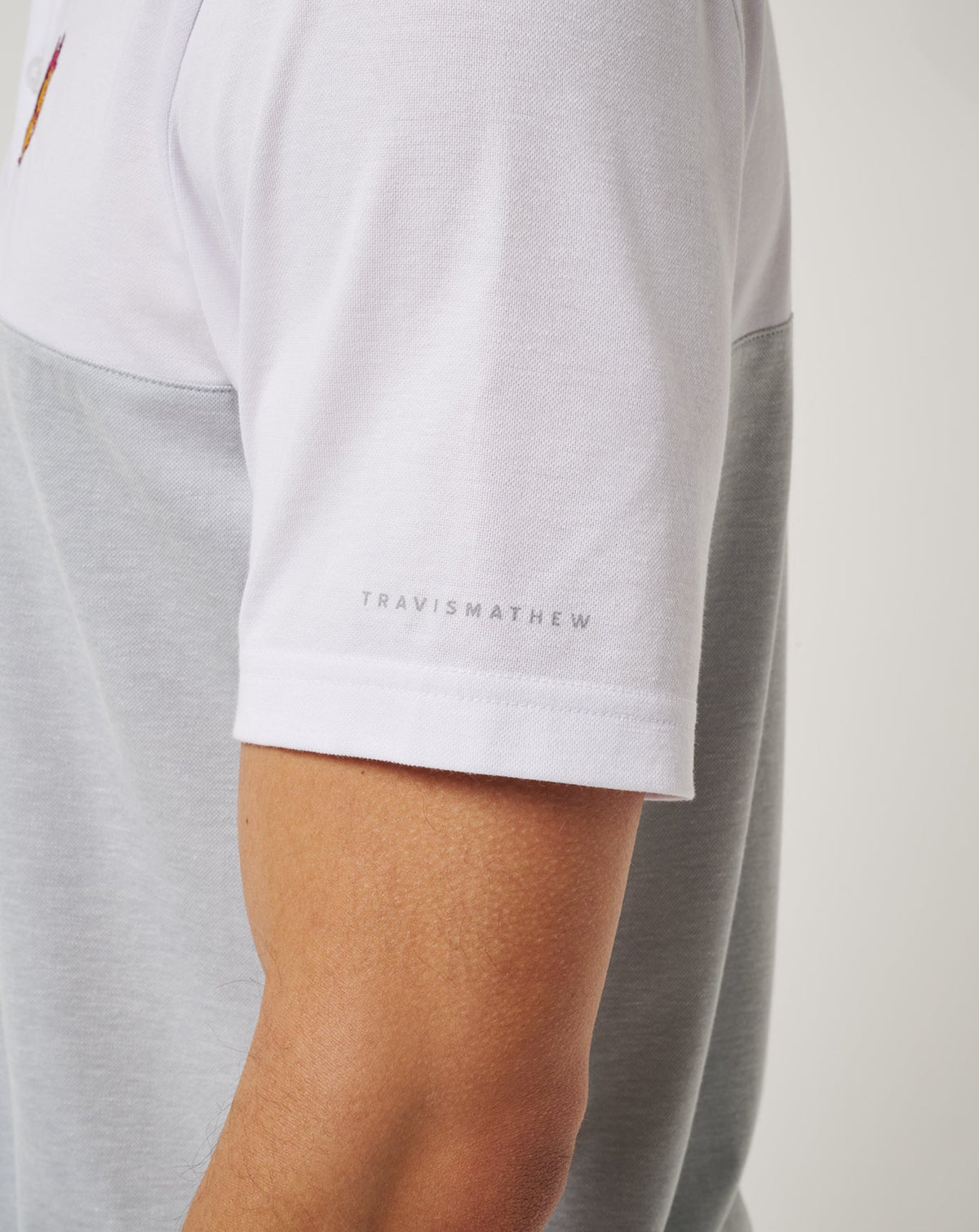 ASU Drop Back Polo White/Heather Grey | Travis Mathew Discount