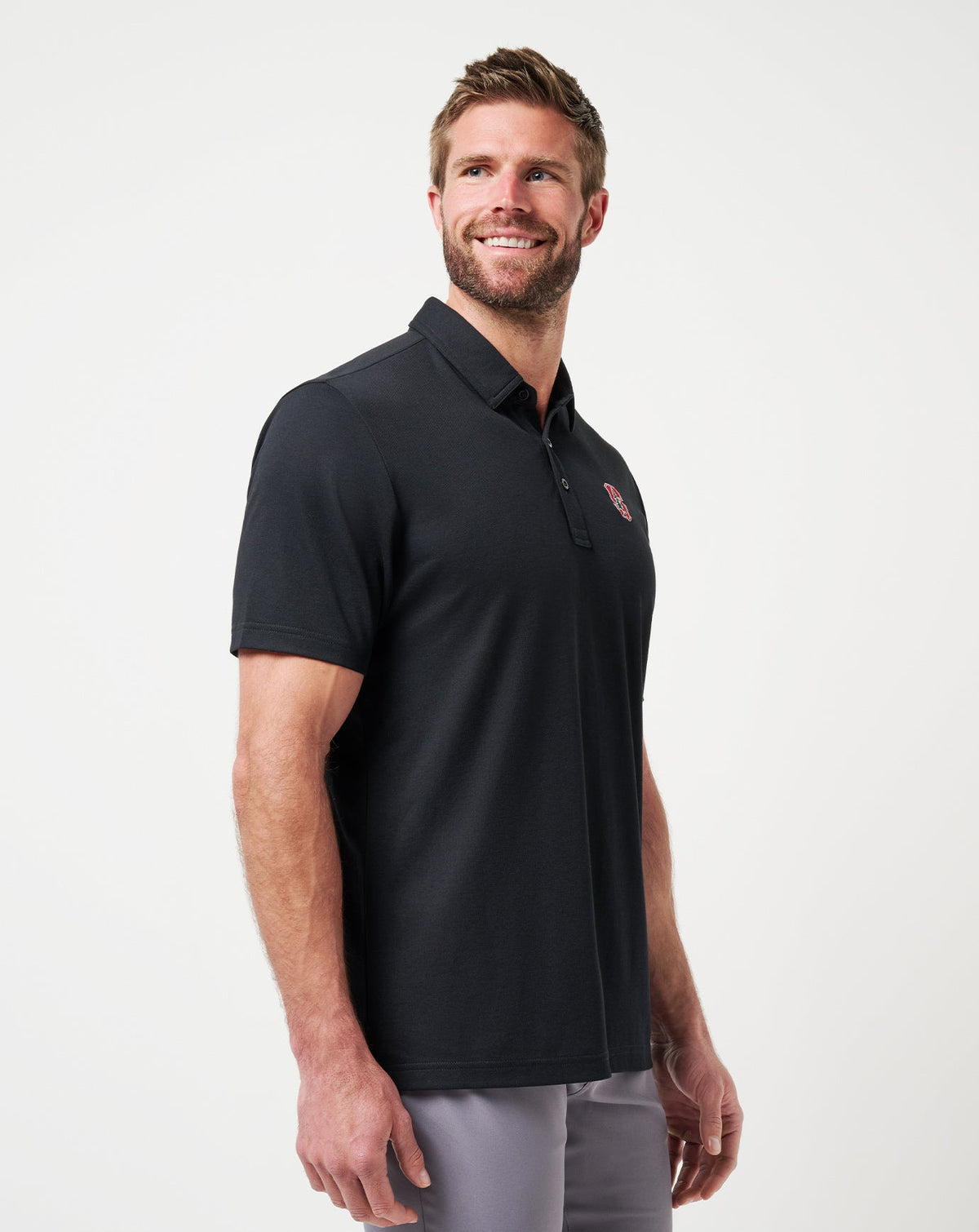 Stanford School Pride Polo Black | Travis Mathew Classic