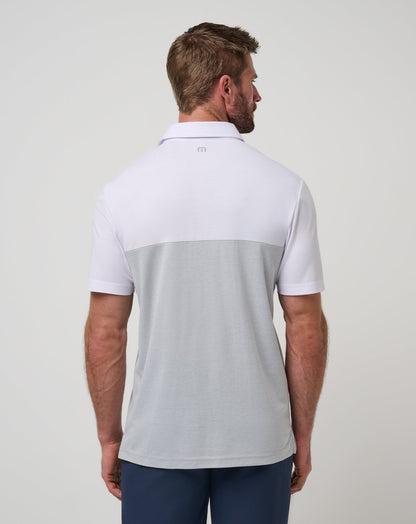 Stanford Drop Back Polo White/Heather Grey | Travis Mathew Popular