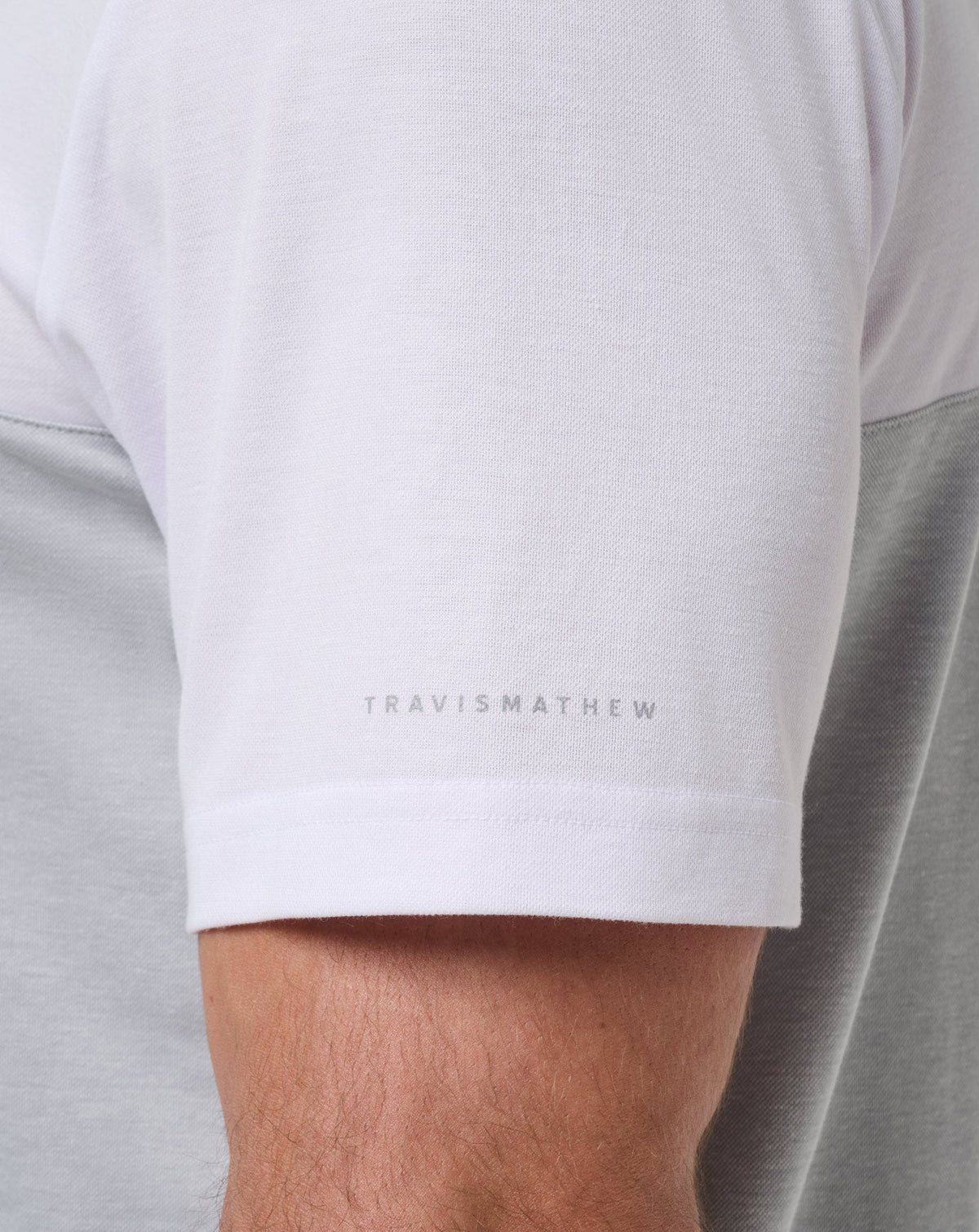 Stanford Drop Back Polo White/Heather Grey | Travis Mathew Popular