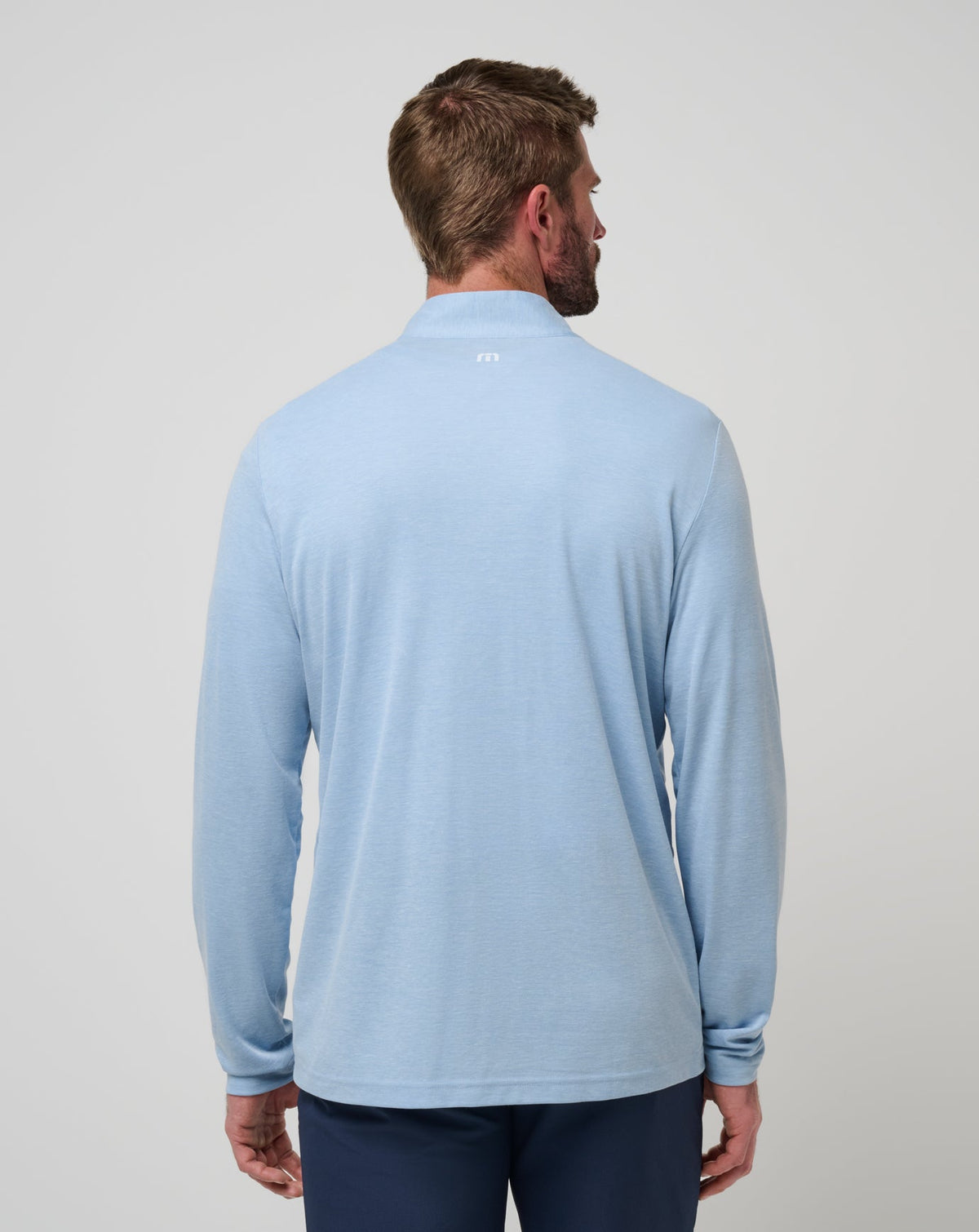 UT Austin Time To Tailgate Quarter Zip Heather Blue | Travis Mathew Trusted