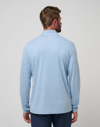 UT Austin Time To Tailgate Quarter Zip Heather Blue | Travis Mathew Trusted