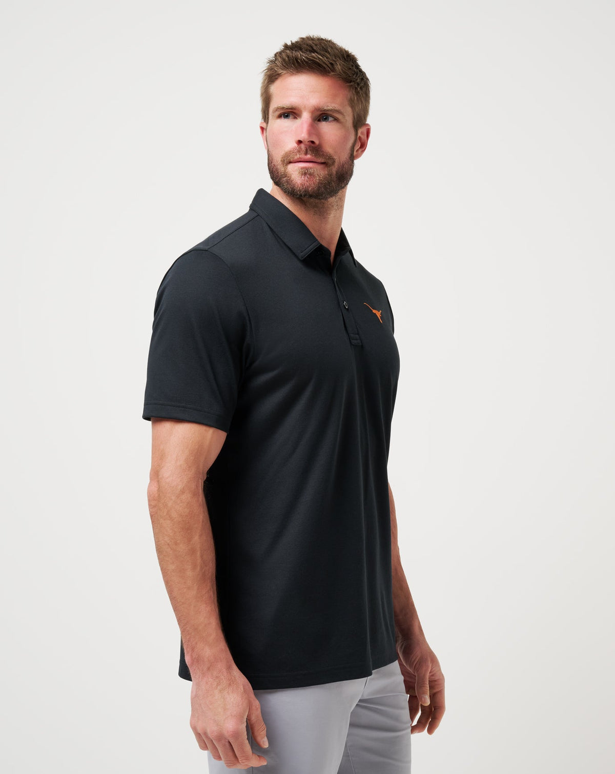 UT Austin School Pride Polo Black | Travis Mathew Great Value