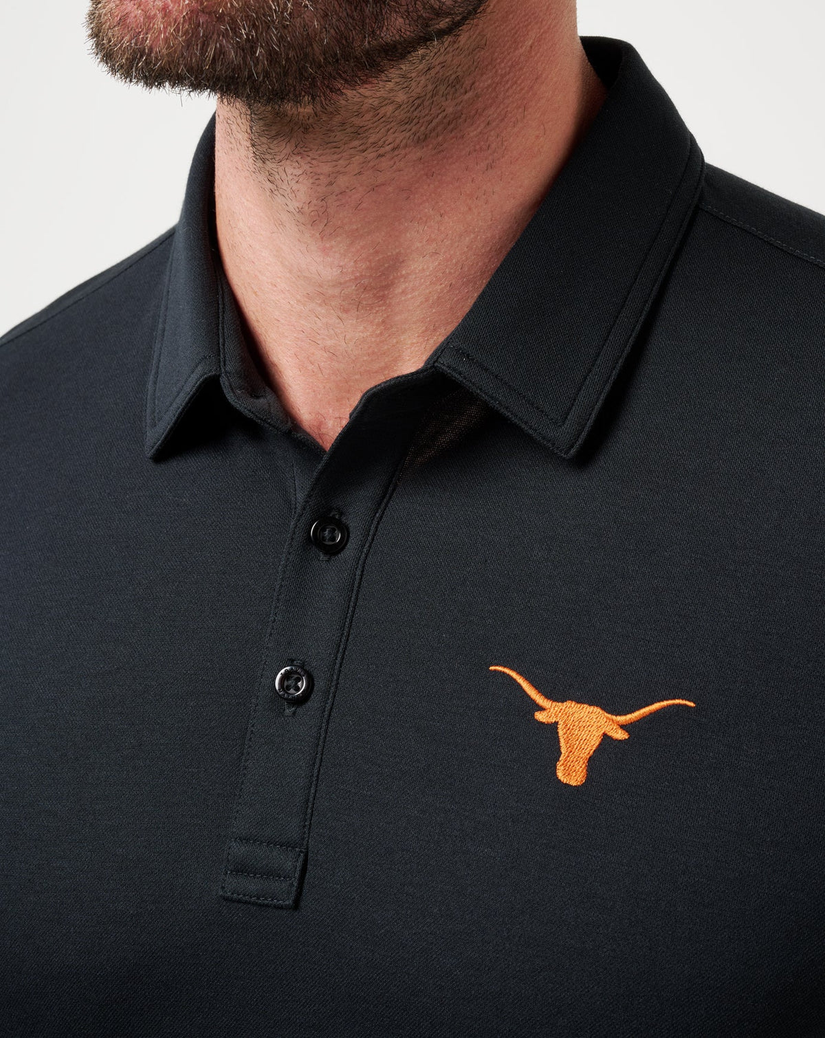 UT Austin School Pride Polo Black | Travis Mathew Great Value