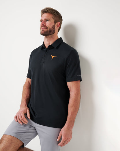 UT Austin School Pride Polo Black | Travis Mathew Great Value