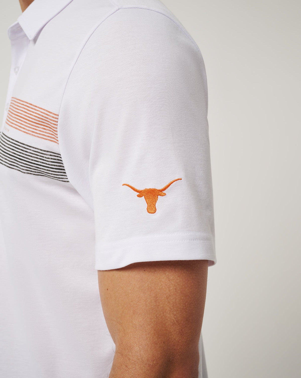 UT Austin Top Recruit Polo White/Orange | Travis Mathew Deals