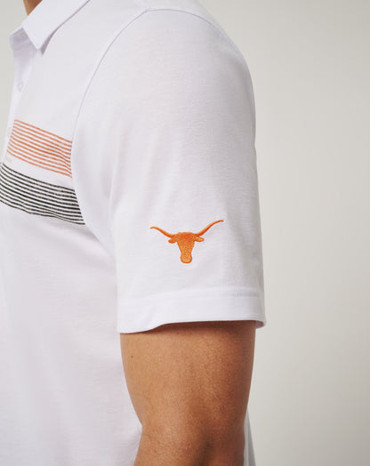 UT Austin Top Recruit Polo White/Orange | Travis Mathew Deals
