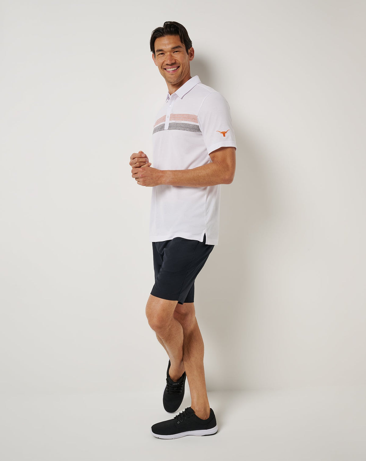UT Austin Top Recruit Polo White/Orange | Travis Mathew Deals