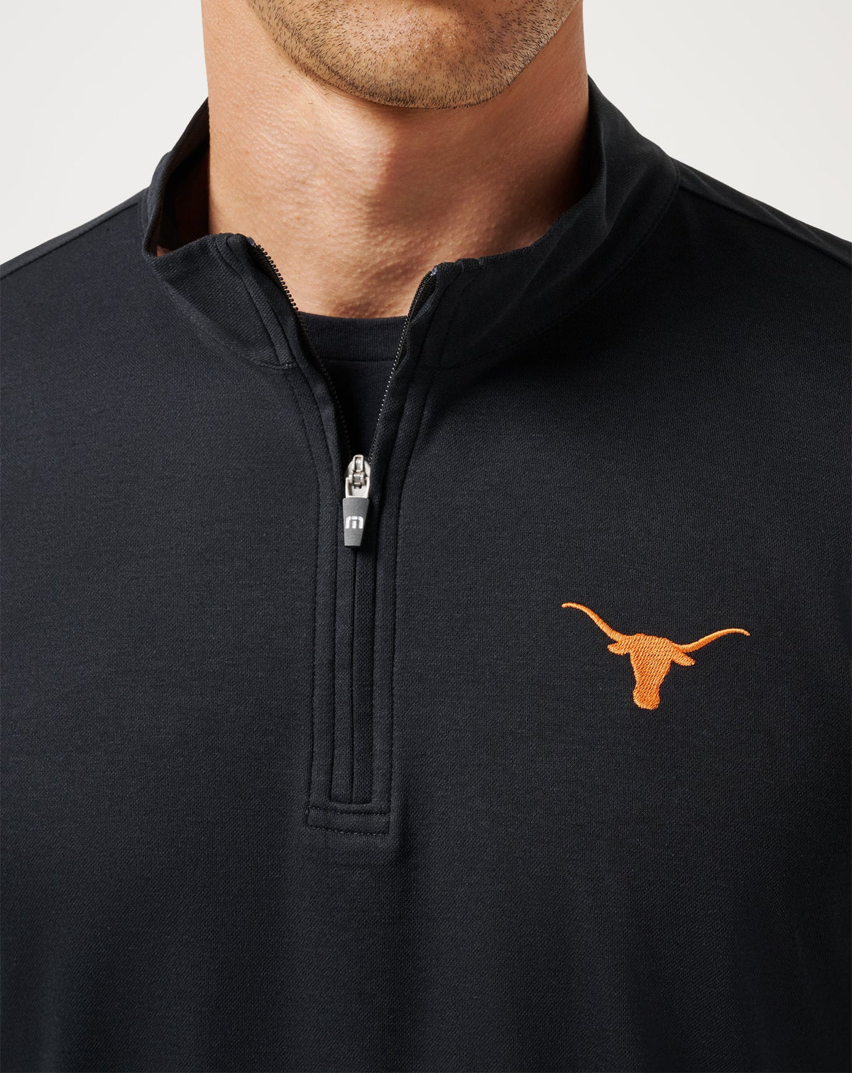 UT Austin Time To Tailgate Quarter Zip Black | Travis Mathew Recommended