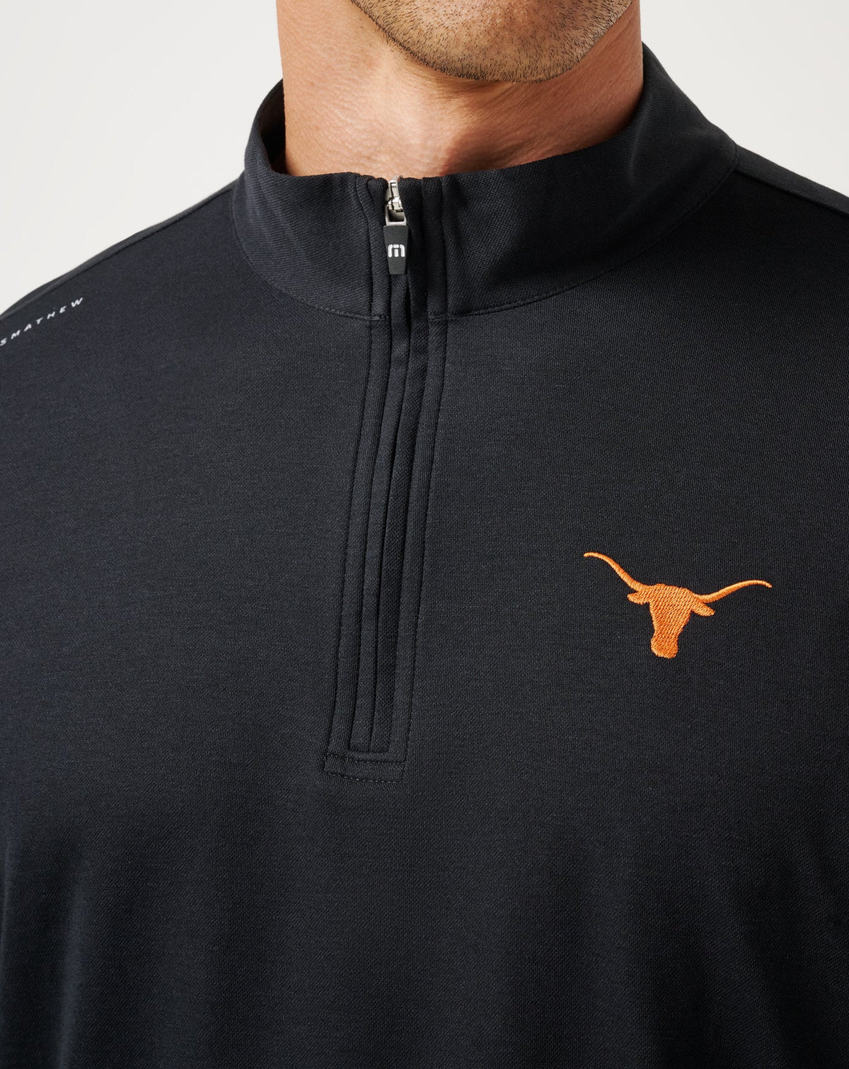 UT Austin Time To Tailgate Quarter Zip Black | Travis Mathew Recommended