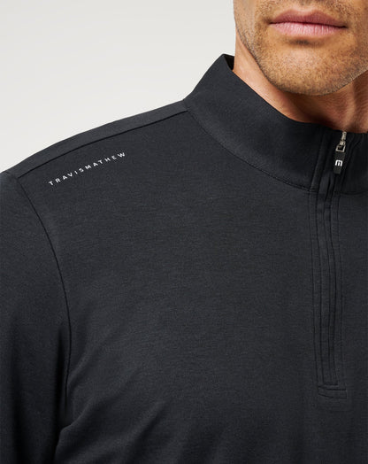 UT Austin Time To Tailgate Quarter Zip Black | Travis Mathew Recommended