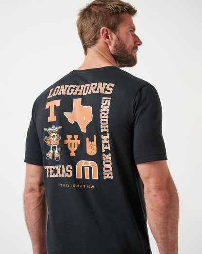 UT Austin Friendly Rivalry Tee Black | Travis Mathew Essential