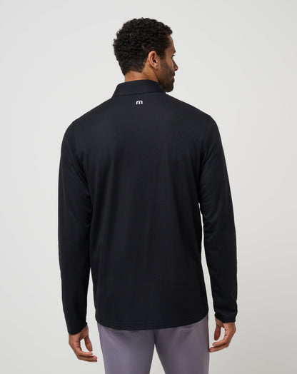 Utah Time To Tailgate Quarter Zip Black | Travis Mathew Premium