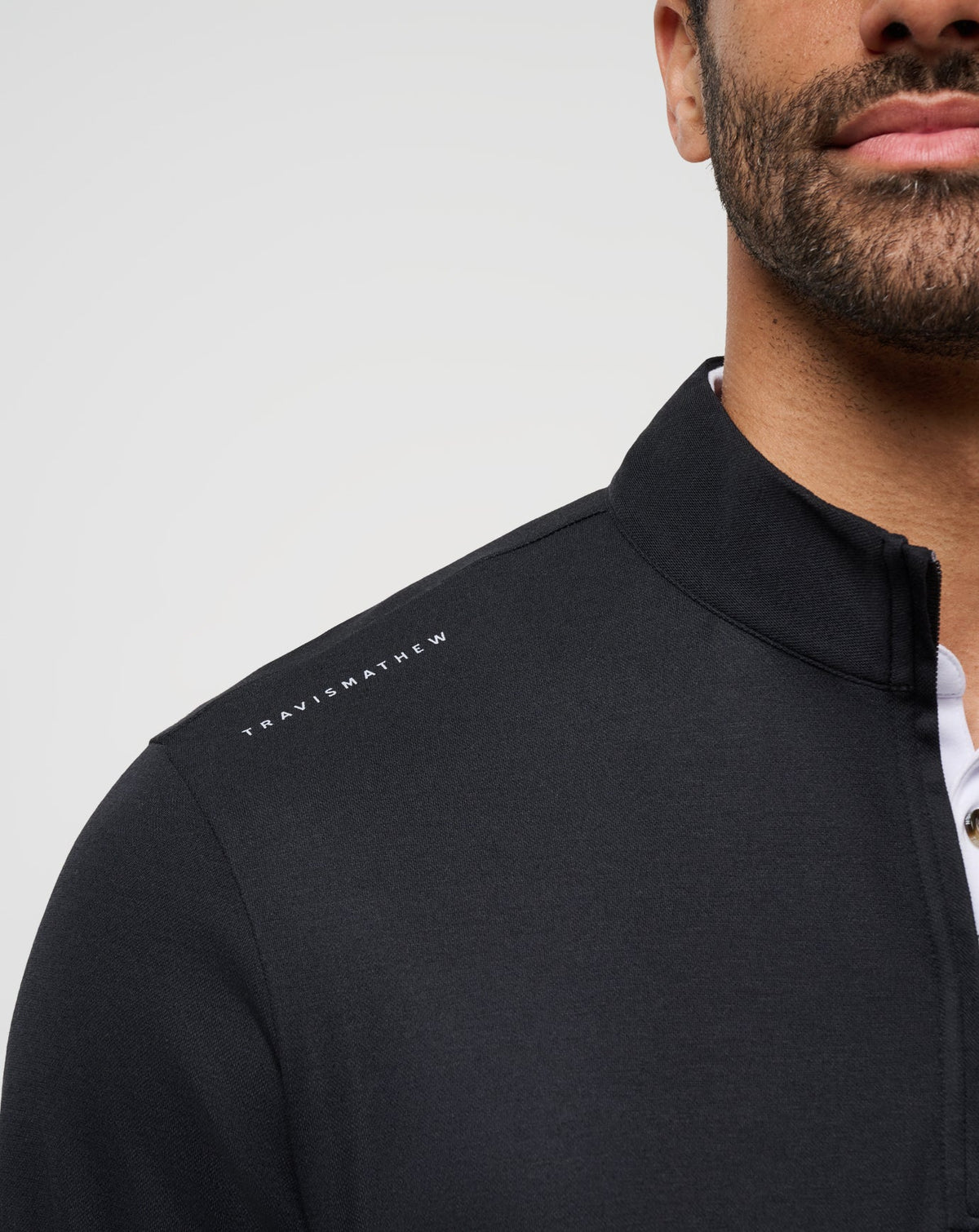 Utah Time To Tailgate Quarter Zip Black | Travis Mathew Premium