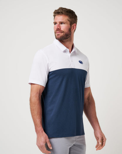 PSU Drop Back Polo White/Navy | Travis Mathew Recommended