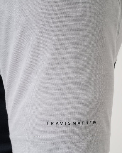 Utah Drop Back Polo Heather Grey/Black | Travis Mathew Sale