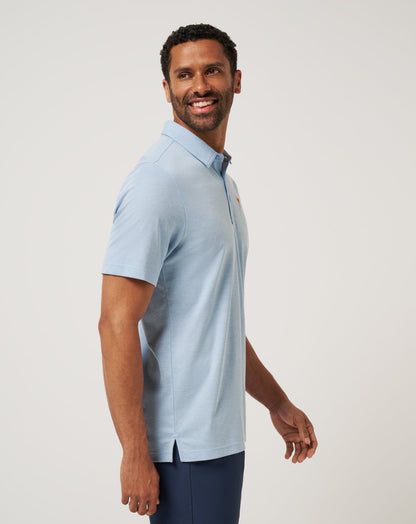UT Austin School Pride Polo Heather Blue | Travis Mathew New