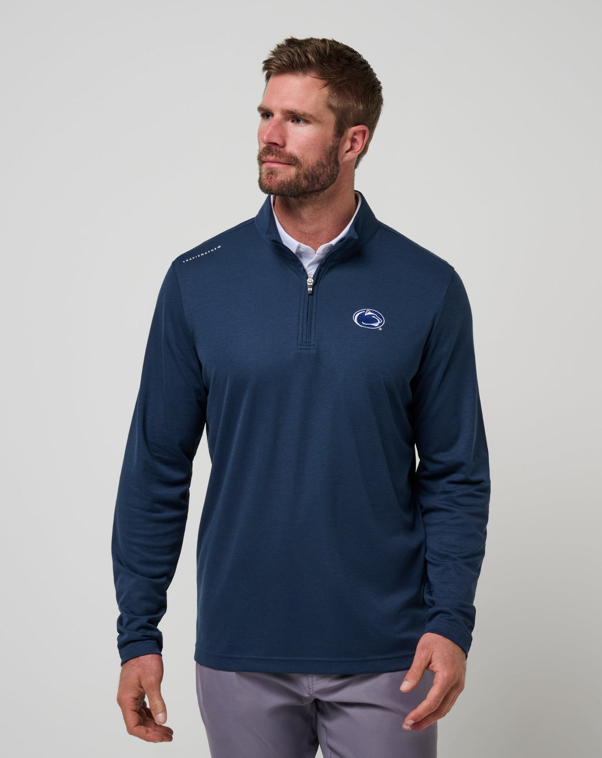 PSU Time To Tailgate Quarter Zip Navy | Travis Mathew Special Offer