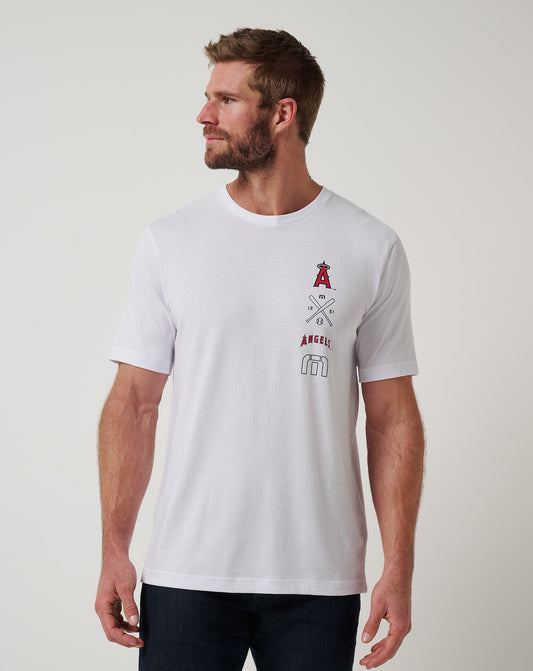 Los Angeles Angels Sunset Slam 2.0 Tee White | Travis Mathew Signature