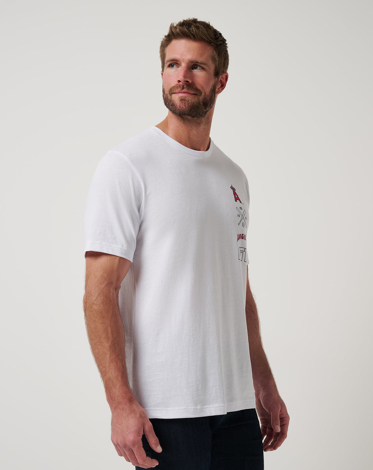 Los Angeles Angels Sunset Slam 2.0 Tee White | Travis Mathew Signature