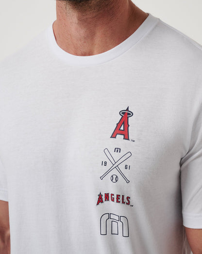 Los Angeles Angels Sunset Slam 2.0 Tee White | Travis Mathew Signature