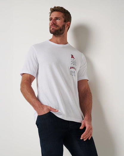 Los Angeles Angels Sunset Slam 2.0 Tee White | Travis Mathew Signature