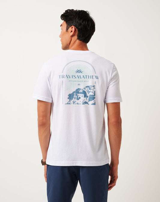 Acropolis Tee White | Travis Mathew Premium