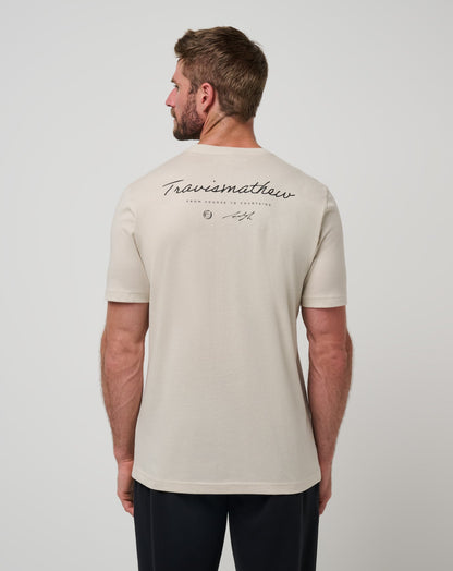 Shot Maker Tee Italian Sand | Travis Mathew Smart Buy