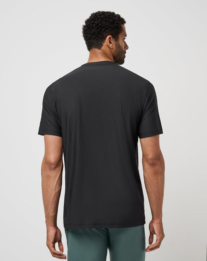 First Day Active Tee Black | Travis Mathew Featured