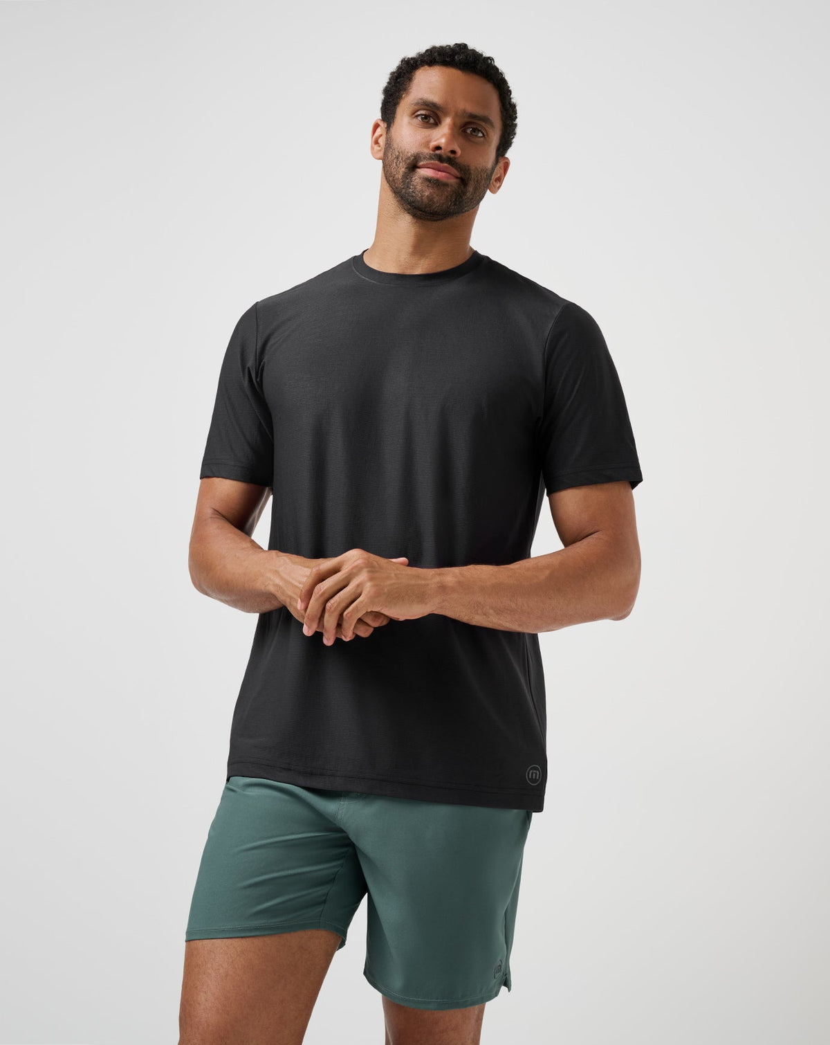 First Day Active Tee Black | Travis Mathew Featured
