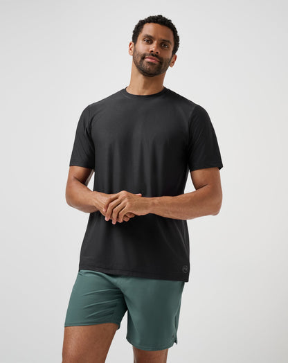 First Day Active Tee Black | Travis Mathew Featured